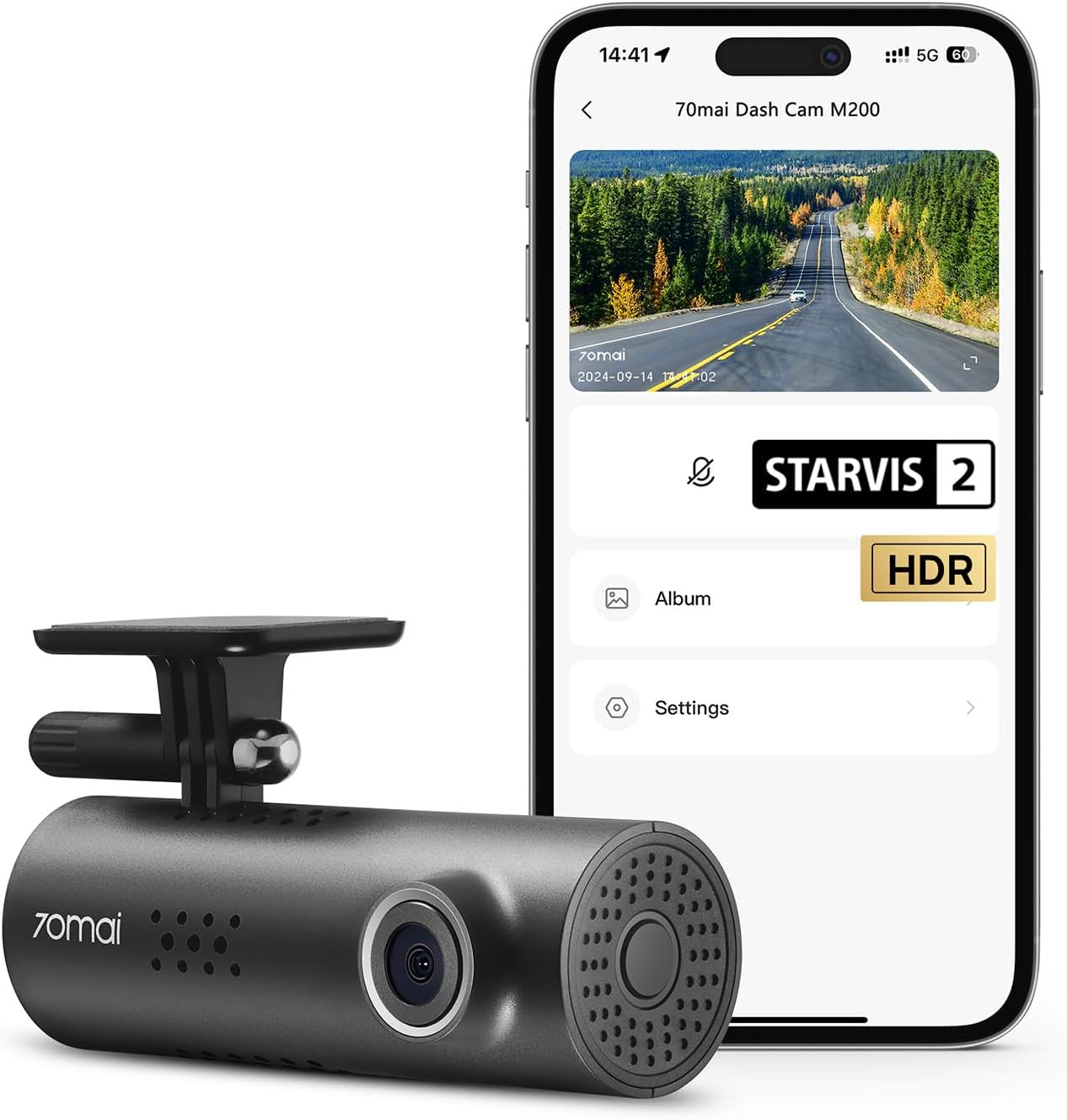 70Mai Dash Camera For Cars, 1080P, 130° Wide Angle, Built-In Wifi Dash Cam, Emergency Recording, App Control Dashboard, Car Camera Recorder With Night Vision, G-Sensor, Car Dvr, Hbv00000He474 70Mai Dash Camera For Cars, 1080P, 130° Wide Angle, Built-In Wifi Dash Cam, Emergency Recording, App Control Dashboard, Car Camera Recorder With Night Vision, G-Sensor, Car Dvr, Hbv00000He474
