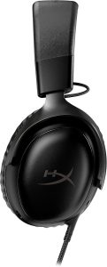 HyperX Cloud III – Wired Gaming Headset, PC, PS5, Xbox Series X|S, Angled 53mm Drivers, DTS, Memory Foam, Durable Frame, Ultra-Clear 10mm Mic, USB-C, USB-A, 3.5mm – Black