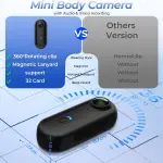 Key Features: 4K Ultra HD Video: Records in 4K, 2K, and 1080p with clear and sharp image quality. 1080p recording: up to 150 minutes 2K recording: up to 120 minutes 4K recording: up to 90 minutes Compact & Lightweight: Ultra-portable design weighing only 35.7 grams, easy to carry or mount anywhere. Waterproof Protection: IPX7 rating – splash-proof and safe against accidental submersion up to 1 meter for 30 minutes. Includes a waterproof housing for underwater recording up to 40 meters (131 feet). Hands-Free POV Recording: Comes with multiple mounts and accessories for helmets, bikes, or clothing, perfect for sports and action shots. Battery & Power: 800 mAh rechargeable lithium battery. Supports recording while charging for longer sessions. Storage: Comes with a 32GB memory card, ready to record straight out of the box. Mounting Options: Magnetic accessories, clips, and lanyards to easily attach to helmets, handlebars, or clothing.