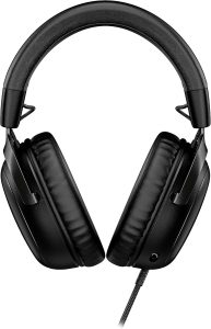 HyperX Cloud III – Wired Gaming Headset, PC, PS5, Xbox Series X|S, Angled 53mm Drivers, DTS, Memory Foam, Durable Frame, Ultra-Clear 10mm Mic, USB-C, USB-A, 3.5mm – Black