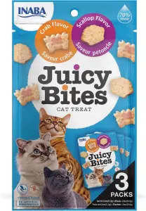 Inaba Juicy Bites، إنابا جوسي بايتس للقطط، 3 عبوات بنكهات متنوعة 33.9 جم 5 81aASl1zNGL. AC SL1500
