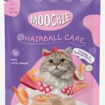 Moochie Cat Food Pate with Prawn، Hairball Care Pouch 70 g، طعام قطط رطب موشي، باتيه بالجمبري للعناية بكرات الشعر 70 جم