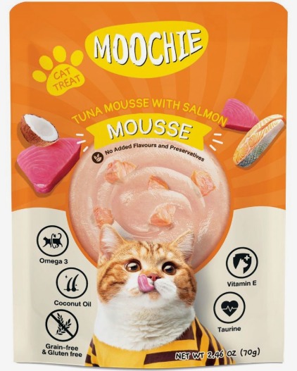 Moochie Cat Food Tuna Mousse with Salmon Pouch 70 g