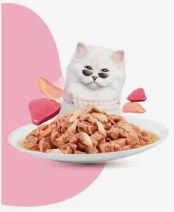 Moochie Cat Food Mince with Tuna، Beauty Skin & Coat Pouch 70 g، طعام قطط رطب موشي، تونة مفرومة لدعم صحة الفرو والجلد 70 جم 2 WhatsApp Image 2025 09 10 at 12.59.06 PM