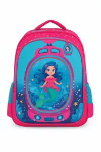 شنطة مدرسية بنات حورية البحر، حقيبة ابتدائي فوشيا وأزرق، ألوان زاهية تضيف لمسة مرحة، مثالية للاستخدام اليومي 1 WhatsApp Image 2025 09 23 at 2.40.57 PM