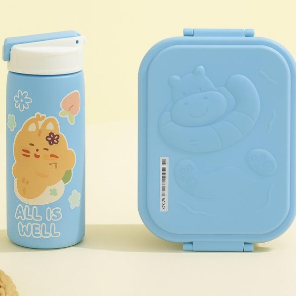طقم لانش بوكس وزجاجة حرارية للأطفال