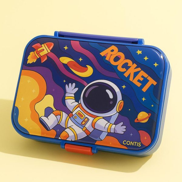 لانش بوكس بلاستيك للأطفال بتصاميم متنوعة، آمن للطعام وسهل الاستخدام والغلق