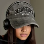 قبعة بيسبول نسائية نيويورك خمر مطرزة، قبعة رياضية خفيفة