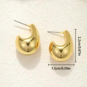 أقراط نسائية مطلية بالذهب، أقراط بتصميم قطرة ماء كوري أنيق، تصميم عصري يجمع بين البساطة والرقي 1 0356b52c77a549a79b8eaffb9450877c goods