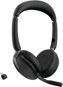 Jabra Evolve2 65 Flex - Wireless Stereo Headset with Bluetooth, Noise-cancelling Jabra ClearVoice Technology and Hybrid ANC - Certified for MS Teams - Black 7 Jabra Evolve2 65 Flex - Wireless Stereo Headset with Bluetooth, Noise-cancelling Jabra ClearVoice Technology and Hybrid ANC - Certified for MS Teams - Black