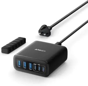 Anker USB C Charger, 6 Port Charging Station with 112W Power, for iPhone 17/16 Series, MacBook, Galaxy, iPad, and Samsung S25/S24 (Cable Not Included) 5 Anker USB C Charger, 6 Port Charging Station with 112W Power, for iPhone 17/16 Series, MacBook, Galaxy, iPad, and Samsung S25/S24 (Cable Not Included)