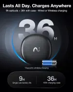 VIAIM RecDot AI Earbuds - AI Meeting Assistant with Real-Time Transcription & Translation (16 Languages), FlashRecord, 48dB ANC, To-Do Lists & Summaries - Black
