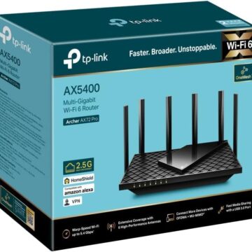 TP-Link AX5400 Mbps Multi-Gigabit Wi-Fi 6 Router, OneMesh™ /VPN Supported, USB 3.0 Port, 1 GHz Dual-Core CPU, TP-Link HomeShield, Ideal for Gaming Xbox/PS4/8K Steam, Plug and Play (Archer AX72 Pro)