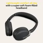 Jabra Evolve2 65 Flex - Wireless Stereo Headset with Bluetooth, Noise-cancelling Jabra ClearVoice Technology and Hybrid ANC - Certified for MS Teams - Black