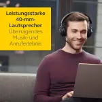 Jabra Evolve2 65 Wireless PC Headset - Noise Cancelling Microsoft Teams Certified Stereo Headphones With Long-Lasting Battery - USB-A Bluetooth Adapter - Black