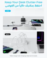 Anker USB C Charger, 6 Port Charging Station with 112W Power, for iPhone 17/16 Series, MacBook, Galaxy, iPad, and Samsung S25/S24 (Cable Not Included)