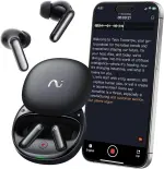 VIAIM RecDot AI Earbuds - AI Meeting Assistant with Real-Time Transcription & Translation (16 Languages), FlashRecord, 48dB ANC, To-Do Lists & Summaries - Black