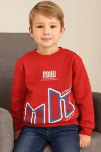 سويت شيرت أطفال أحمر بطبعة جرافيك، تصميم عصري مريح للاستخدام اليومي 1 WhatsApp Image 2025 10 22 at 3.37.14 PM