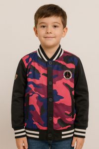 جاكيت أطفال تمويهي بألوان الأحمر والبنفسجي والأزرق، تصميم رياضي أنيق ومريح 1 WhatsApp Image 2025 10 25 at 2.34.13 PM 2