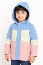 جاكيت أطفال بألوان الباستيل مقاوم للماء والرياح، تصميم عصري أنيق ومريح 