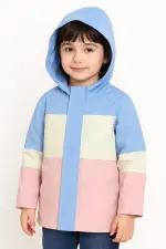 جاكيت أطفال بألوان الباستيل مقاوم للماء والرياح، تصميم عصري أنيق ومريح
