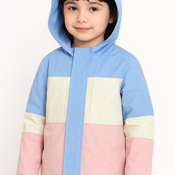 جاكيت أطفال بألوان الباستيل مقاوم للماء والرياح، تصميم عصري أنيق ومريح 
