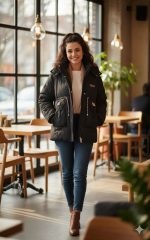 معطف شتوي نسائي، معطف شتوي، معطف نسائي، جاكيت نسائي، معطف وردي، معطف أسود، ملابس شتوية، معطف مبطن، معطف بقبعة، معطف أنيق، معطف كاجوال، معطف مقاوم للبرد