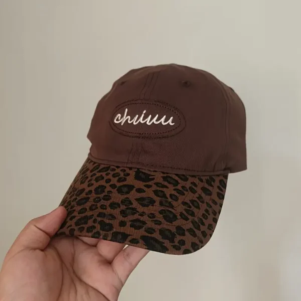 قبعة بيسبول نسائية يونيسكس ليوبارد، تصميم ثلاثي الأبعاد رجعي قابل للتعديل