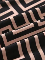 فستان أطفال، فستان بناتي، نقشة هندسية، جيب جلد، فستان خروج، فستان مناسبة، ملابس بنات، فستان شتوي، فستان عصري، فستان أنيق