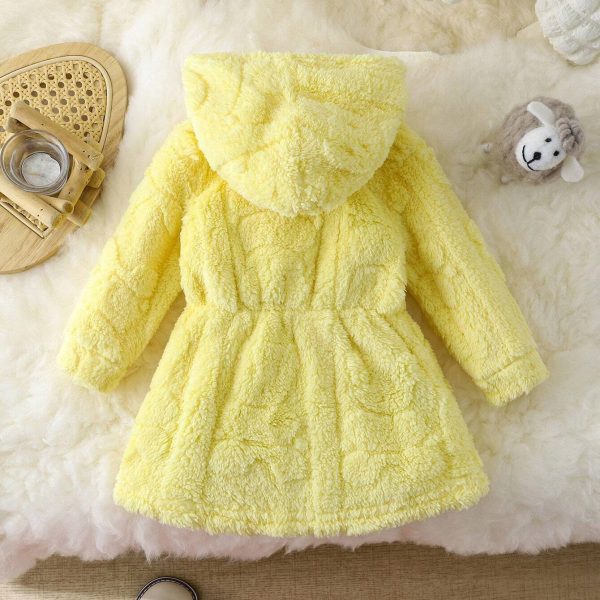 معطف أطفال، معطف فرو، معطف شتوي، ملابس بناتي، معطف فرو ناعم، معطف بقبعة، ملابس شتاء، موضة أطفال، معطف دافئ