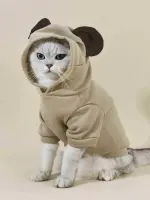 هودي PETSIN للحيوانات الأليفة بتصميم ثلاثي الأبعاد مع تفاصيل الأذن، مظهر عصري ولطيف