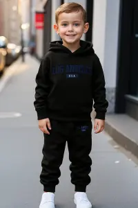 ترينج أطفال قطعتين هودي وبنطلون أسود مطبوع LOS ANGELES 1 ChatGPT Image Nov 10 2025 03 09 47 PM