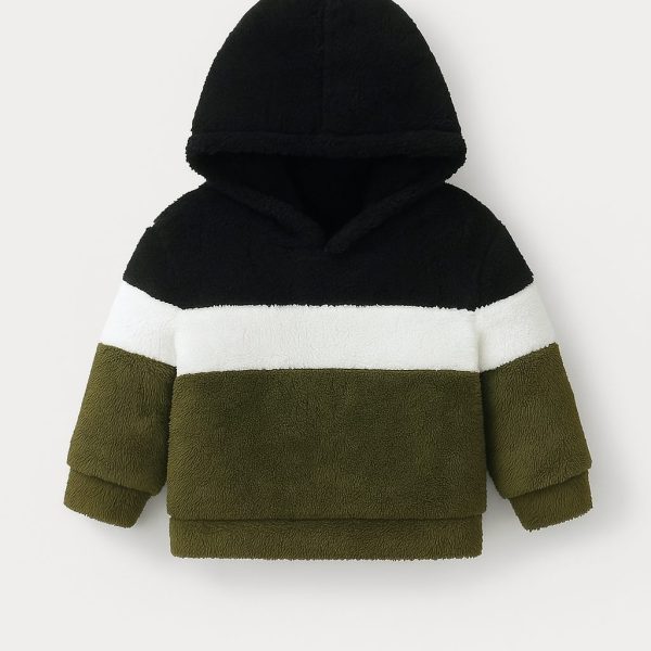 جاكيت فرو شتوي للأطفال بألوان متعددة، تصميم ناعم ودافئ