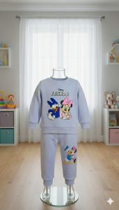 طقم أطفال ديزني ميني ماوس ودونالد داك مع شعار "أصدقاء"، تصميم عصري ومريح للاستخدام اليومي واللعب 2 Gemini Generated Image 53govw53govw53go