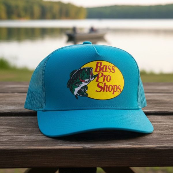 قبعة تروكر (Trucker Hat) رسمية Bass Pro Shops - لون أزرق مائي (Aqua Blue)