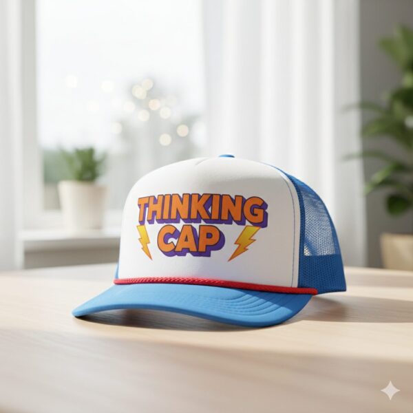 قبعة تروكر شبكية "Thinking Cap" - تصميم ريترو بألوان زاهية
