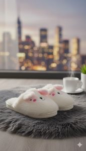 شبشب شتوي نسائي بتصميم أرنب لطيف، نعال فرو ناعم ودافئ للمنزل 1 WhatsApp Image 2025 11 01 at 2.47.41 PM 2