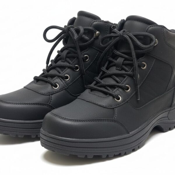 بوت شتوي أطفال مقاوم للماء من الجلد الصناعي، دافئ ومريح لإطلالات الشتاء اليومية