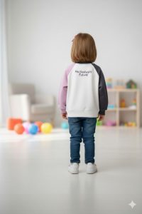 سويتشيرت أطفال قطن خريفي بأكمام ملونة ووجوه تعبيرية مرحة، مريح وعصري، مثالي لفصل الخريف والأيام ذات الطقس المعتدل 2 WhatsApp Image 2025 11 04 at 2.49.23 PM 2