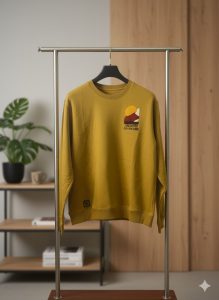 سويت شيرت أطفال قطن أصفر خردلي مطبوع من الخلف، تصميم دافئ وعصري للأولاد والبنات 2 WhatsApp Image 2025 11 05 at 11.16.59 AM 4