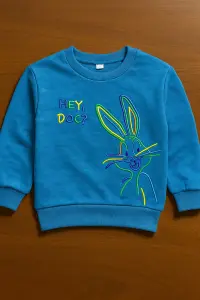 سويتشيرت أطفال أزرق سماوي بطبعة أرنب مطرزة، تصميم مريح ومرح، مناسب للاستخدام اليومي، المدرسة، والنزهات الخارجية 1 WhatsApp Image 2025 11 09 at 2.26.03 PM 5