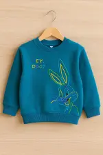 سويتشيرت أطفال، بلوفر أطفال، رسمة أرنب، قطن ناعم، ملابس أولاد، ملابس بنات، ملابس يومية، طقم أطفال كاجوال، ملابس شتوية للأطفال، تصميم مرح