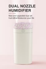 فواحة هواء محمولة بفوهتين وإضاءة زخرفية، مرطب فعال للغرف والمكاتب، تصميم عصري يناسب الديكورات الحديثة