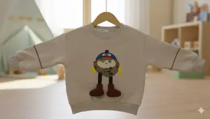 سويت شيرت بناتي أزرق مطبوع بشخصية كرتونية، تصميم مرح ومريح للإطلالات اليومية 2 WhatsApp Image 2025 11 19 at 2.30.44 PM