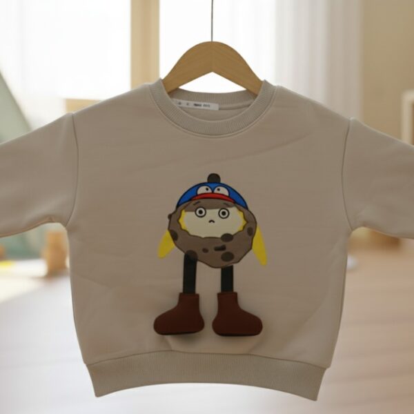 سويت شيرت بناتي، سويت شيرت أطفال، ملابس بنات كاجوال، سويت شيرت كرتوني، سويت شيرت أزرق، ملابس يومية للبنات