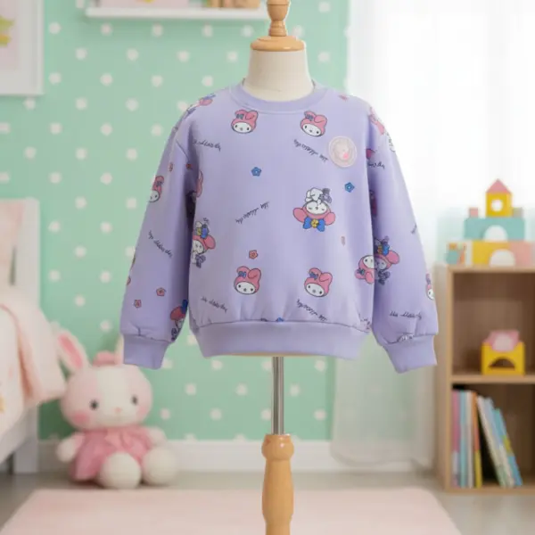 سويتشيرت أطفال، سويتشيرت أطفال، سويت شيرت أطفال، سويتشيرت أطفال، My Melody، ملابس Sanrio، ملابس بنات، بلوفر قطني، سويت شيرت شتوي، ملابس أطفال كاجوال، سويت شيرت أبيض، سويت شيرت لطيف