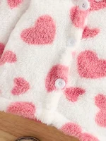 جاكيت فرو شتوي، جاكيت أطفال، جاكيت فرو، جاكيت شتوي بناتي، جاكيت بقبعة، ملابس شتوية، ملابس فرو، موضة أطفال، جاكيت قلوب، أزياء أطفال