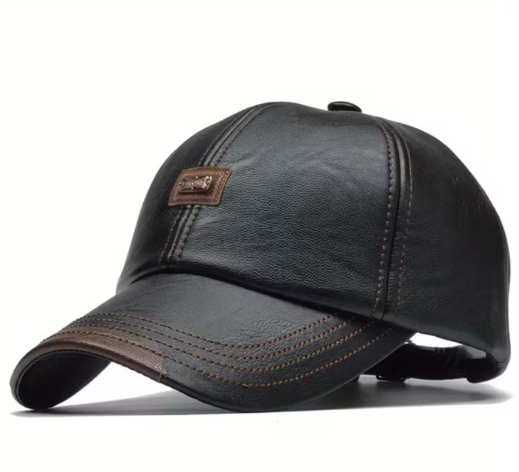 قبعة بيسبول رجالي من جلد PU للاستخدام الخارجي