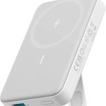 Anker 633 Magnetic Power Bank 10000mAh — Foldable Magnetic Wireless Charger، مناسب لـ iPhone 17 (17/17 Air/17 Pro/17 Pro Max) وiPhone 16/15/14 Series، اللون White.