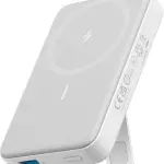 Anker 633 Magnetic Power Bank 10000mAh — Foldable Magnetic Wireless Charger، مناسب لـ iPhone 17 (17/17 Air/17 Pro/17 Pro Max) وiPhone 16/15/14 Series، اللون White.